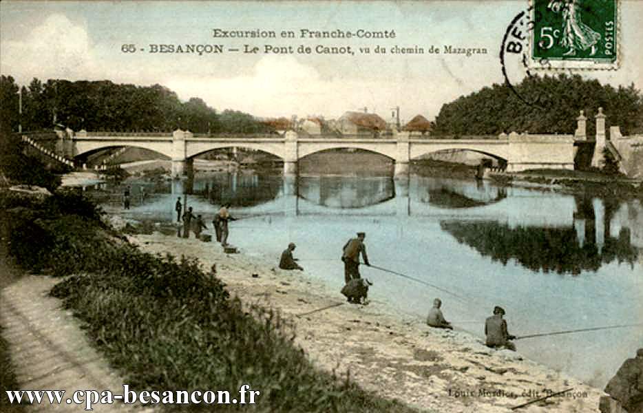 Excursion en Franche-Comté - 65 - BESANÇON - Le Pont de Canot, vu du chemin de Mazagran
